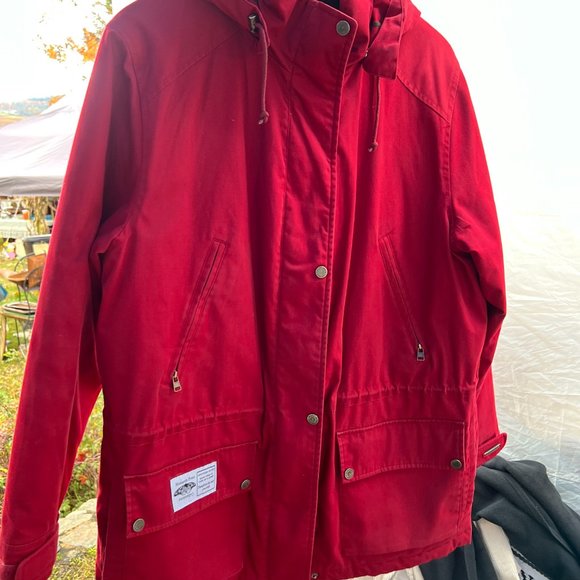 Upcycled Red patchwork Jacket - Picture 2 of 2